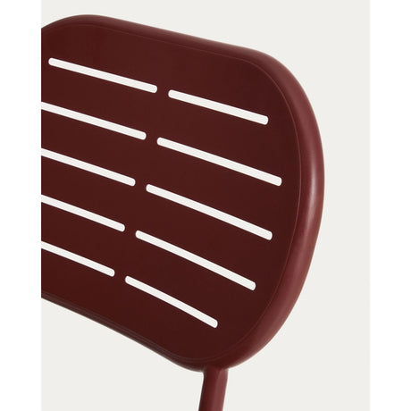 Stapelbarer Outdoor-Stuhl Brai aus granatrot verzinktem Stahl von Kave Home – Bild 12