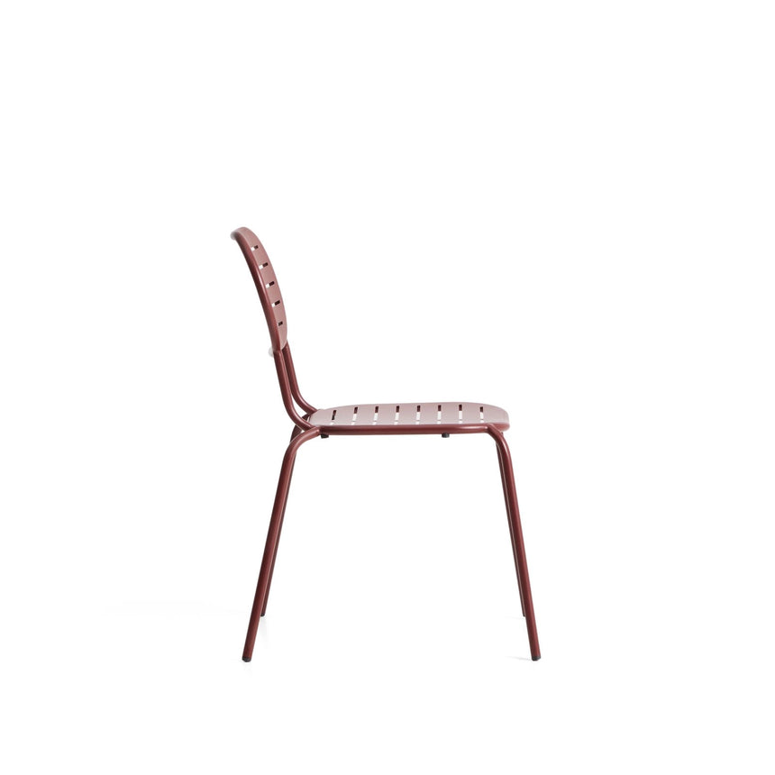 Stapelbarer Outdoor-Stuhl Brai aus granatrot verzinktem Stahl von Kave Home – Bild 7