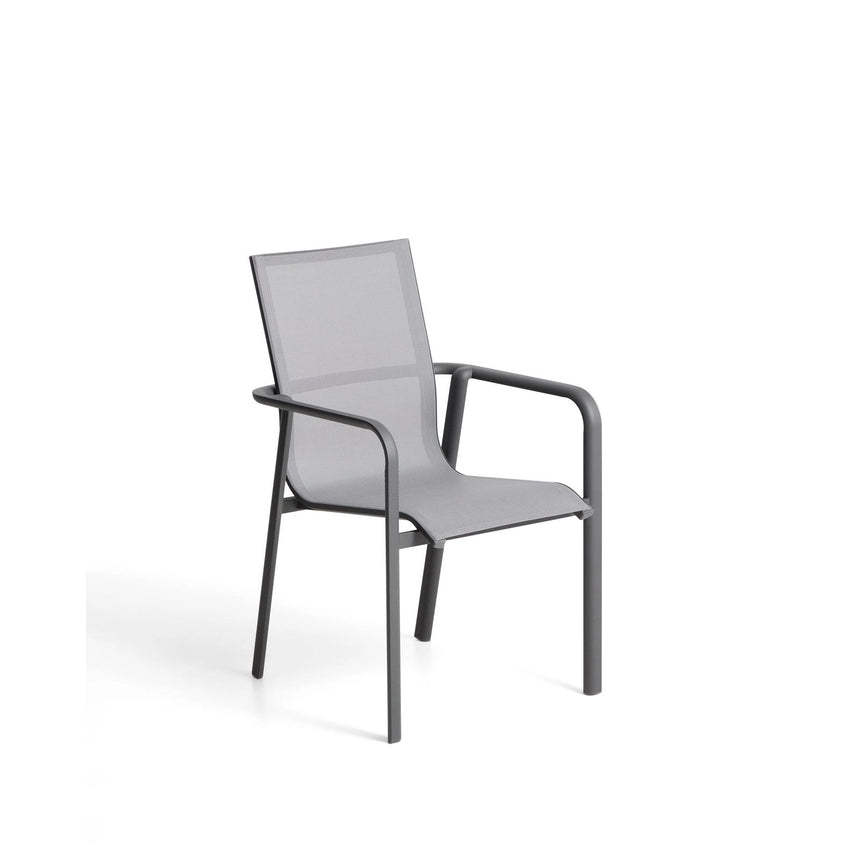 Stapelbarer Outdoor-Stuhl Canea aus Texteline und Aluminium von Kave Home – Bild 1