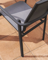 Stapelbarer Outdoor-Stuhl Canea aus Texteline und Aluminium von Kave Home – Bild 3