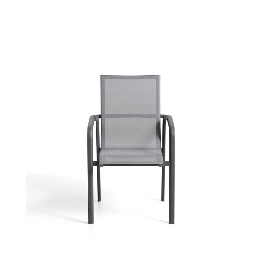 Stapelbarer Outdoor-Stuhl Canea aus Texteline und Aluminium von Kave Home – Bild 4