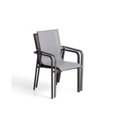 Stapelbarer Outdoor-Stuhl Canea aus Texteline und Aluminium von Kave Home – Bild 5