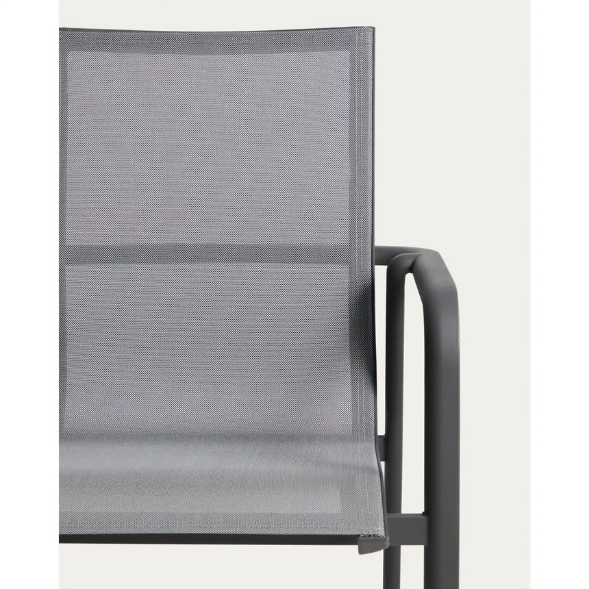 Stapelbarer Outdoor-Stuhl Canea aus Texteline und Aluminium von Kave Home – Bild 8