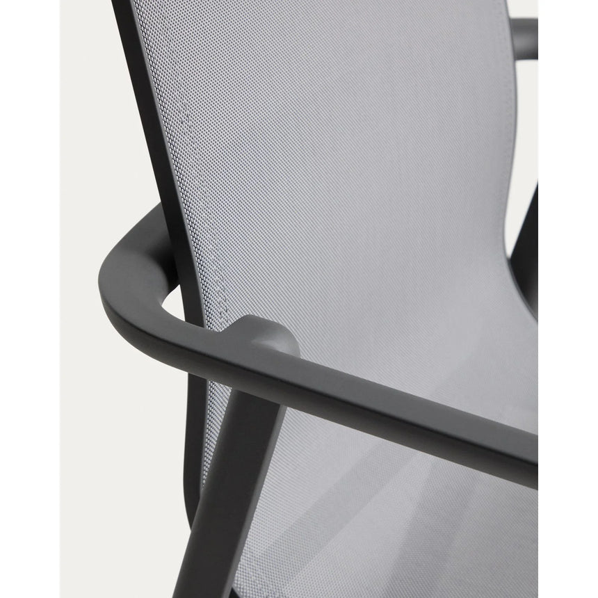 Stapelbarer Outdoor-Stuhl Canea aus Texteline und Aluminium von Kave Home – Bild 9