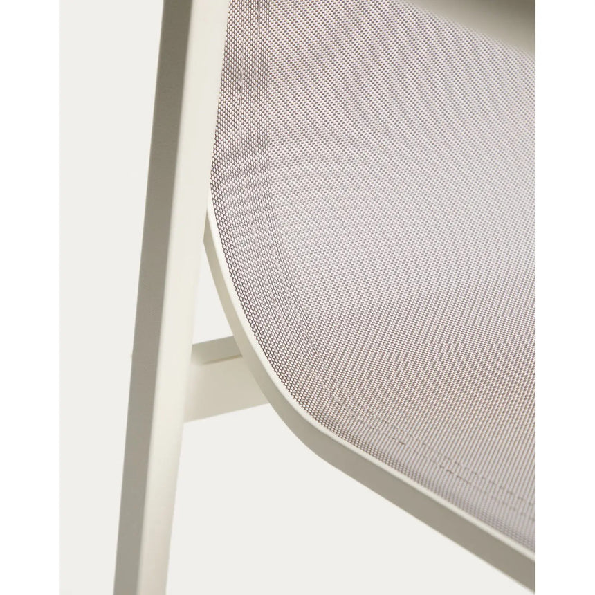 Stapelbarer Outdoor-Stuhl Canea aus beigem Texteline und Aluminium in Ecru von Kave Home – Bild 12