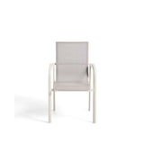 Stapelbarer Outdoor-Stuhl Canea aus beigem Texteline und Aluminium in Ecru von Kave Home – Bild 5