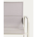 Stapelbarer Outdoor-Stuhl Canea aus beigem Texteline und Aluminium in Ecru von Kave Home – Bild 8