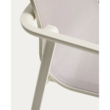 Stapelbarer Outdoor-Stuhl Canea aus beigem Texteline und Aluminium in Ecru von Kave Home – Bild 9