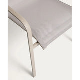 Stapelbarer Outdoor-Stuhl Canea aus beigem Texteline und Aluminium in Taupe von Kave Home – Bild 10