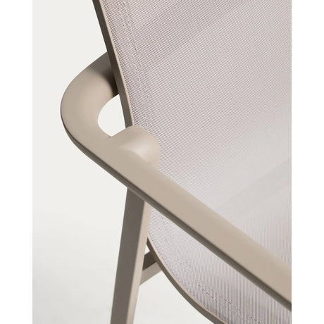 Stapelbarer Outdoor-Stuhl Canea aus beigem Texteline und Aluminium in Taupe von Kave Home – Bild 11