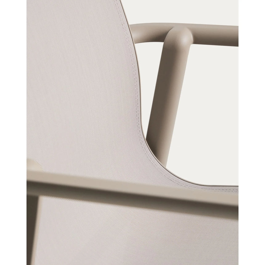 Stapelbarer Outdoor-Stuhl Canea aus beigem Texteline und Aluminium in Taupe von Kave Home – Bild 12