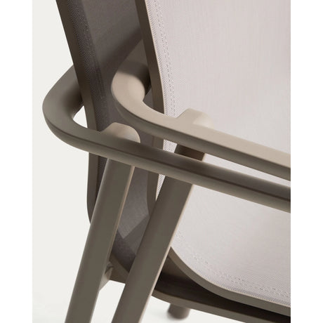 Stapelbarer Outdoor-Stuhl Canea aus beigem Texteline und Aluminium in Taupe von Kave Home – Bild 13