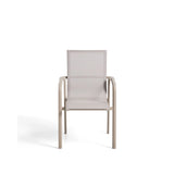 Stapelbarer Outdoor-Stuhl Canea aus beigem Texteline und Aluminium in Taupe von Kave Home – Bild 5