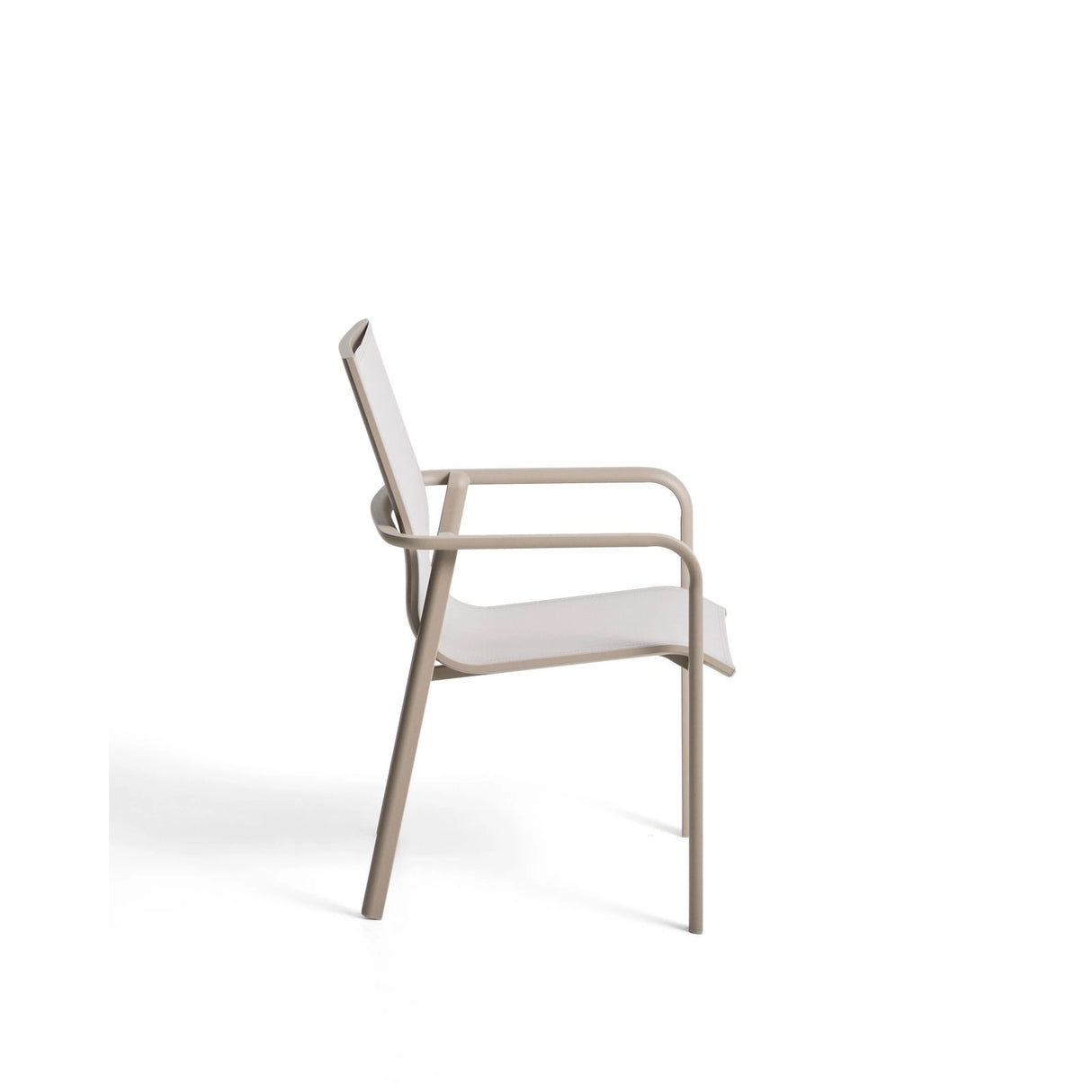 Stapelbarer Outdoor-Stuhl Canea aus beigem Texteline und Aluminium in Taupe von Kave Home – Bild 7