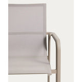 Stapelbarer Outdoor-Stuhl Canea aus beigem Texteline und Aluminium in Taupe von Kave Home – Bild 9