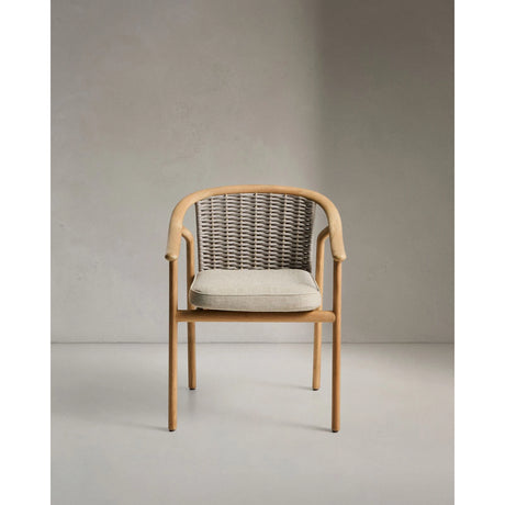 Stapelbarer Outdoor-Stuhl Elunda aus massivem Teakholz, FSC 100 % von Kave Home – Bild 8