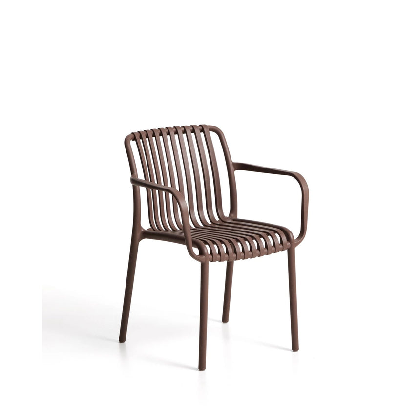 Stapelbarer Outdoor-Stuhl Isabellini in Braun von Kave Home – Bild 1