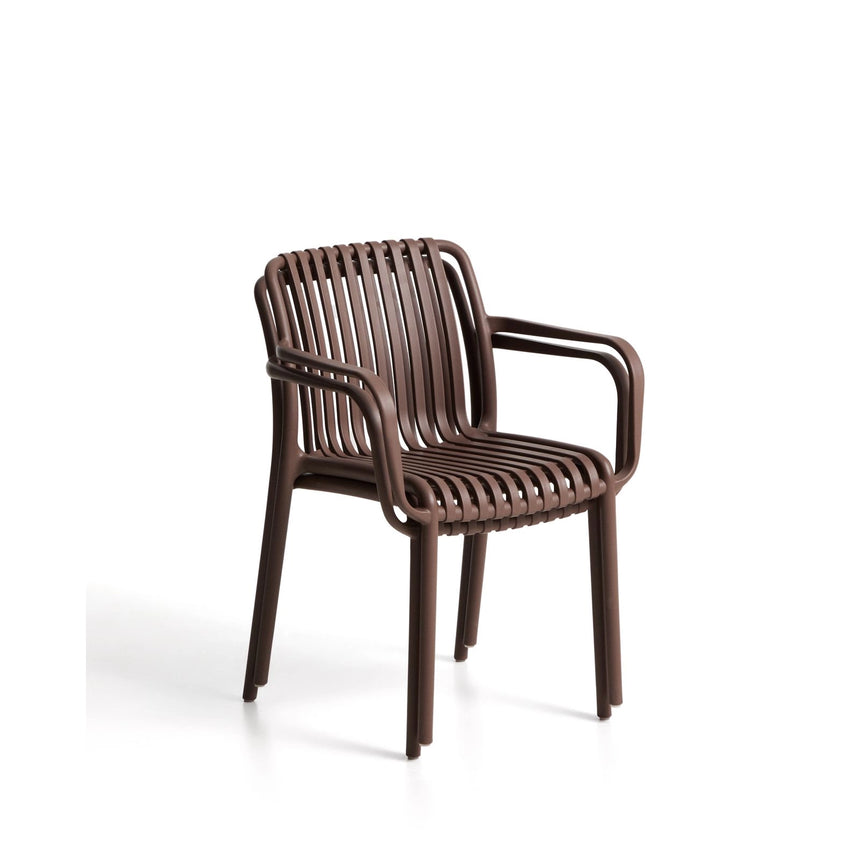 Stapelbarer Outdoor-Stuhl Isabellini in Braun von Kave Home – Bild 6