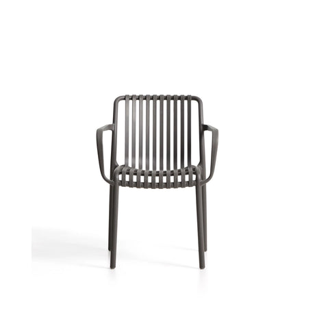 Stapelbarer Outdoor-Stuhl Isabellini in Graphitgrau von Kave Home – Bild 6
