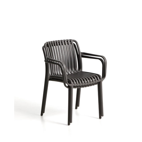 Stapelbarer Outdoor-Stuhl Isabellini in Graphitgrau von Kave Home – Bild 7