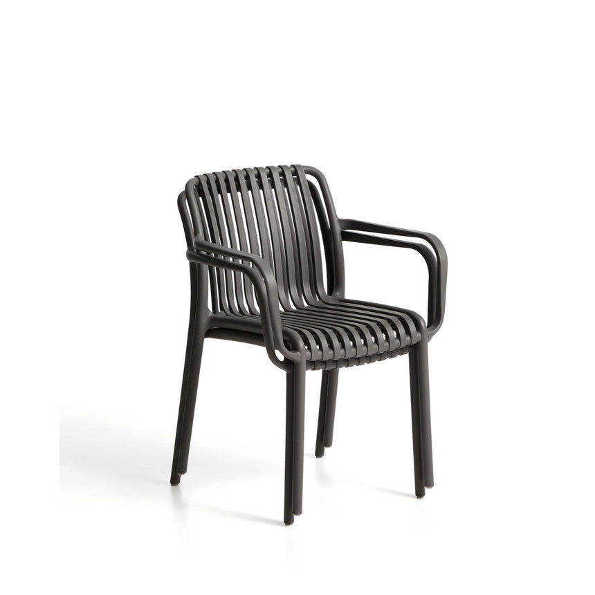 Stapelbarer Outdoor-Stuhl Isabellini in Graphitgrau von Kave Home – Bild 7