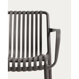 Stapelbarer Outdoor-Stuhl Isabellini in Graphitgrau von Kave Home – Bild 8