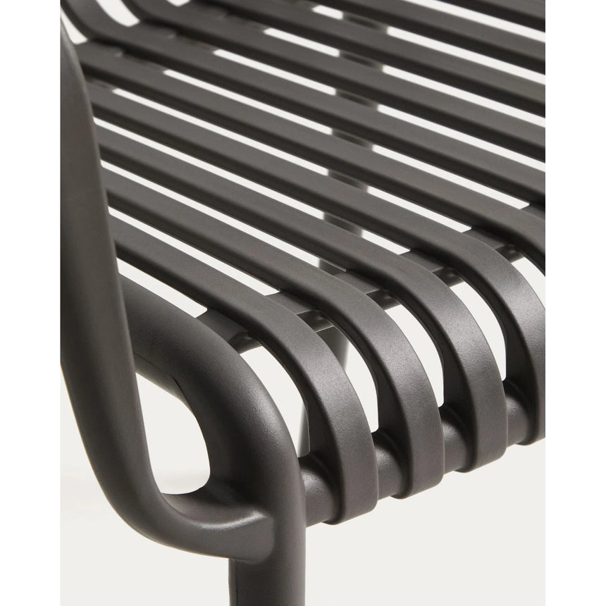 Stapelbarer Outdoor-Stuhl Isabellini in Graphitgrau von Kave Home – Bild 9