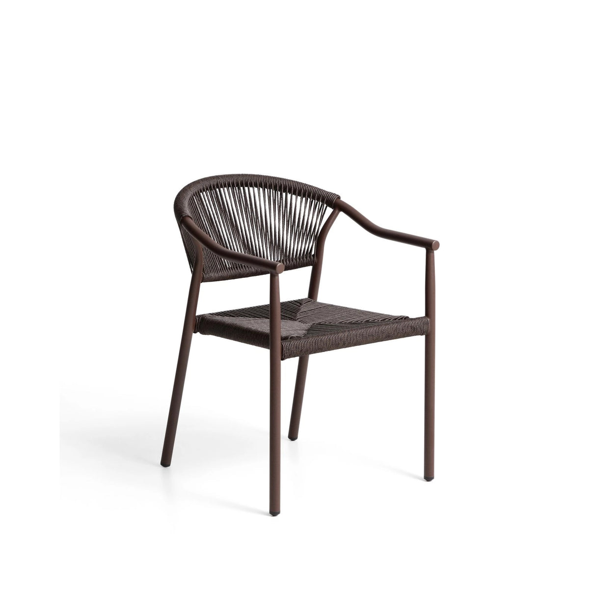 Stapelbarer Outdoor-Stuhl Livadia aus Aluminium in Braun von Kave Home – Bild 1