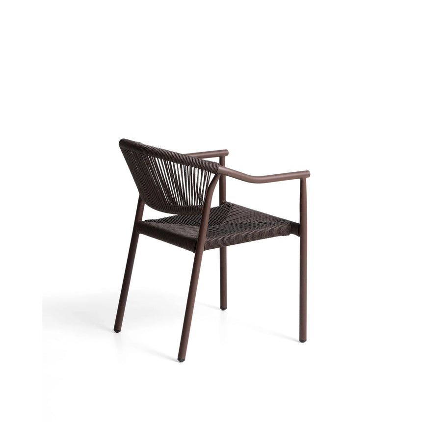 Stapelbarer Outdoor-Stuhl Livadia aus Aluminium in Braun von Kave Home – Bild 10
