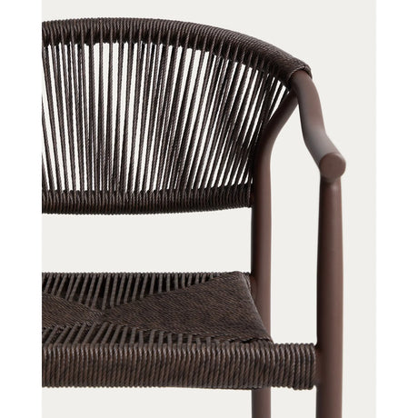 Stapelbarer Outdoor-Stuhl Livadia aus Aluminium in Braun von Kave Home – Bild 11