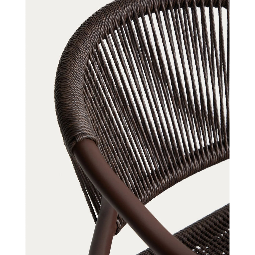 Stapelbarer Outdoor-Stuhl Livadia aus Aluminium in Braun von Kave Home – Bild 12