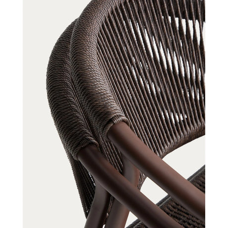 Stapelbarer Outdoor-Stuhl Livadia aus Aluminium in Braun von Kave Home – Bild 13