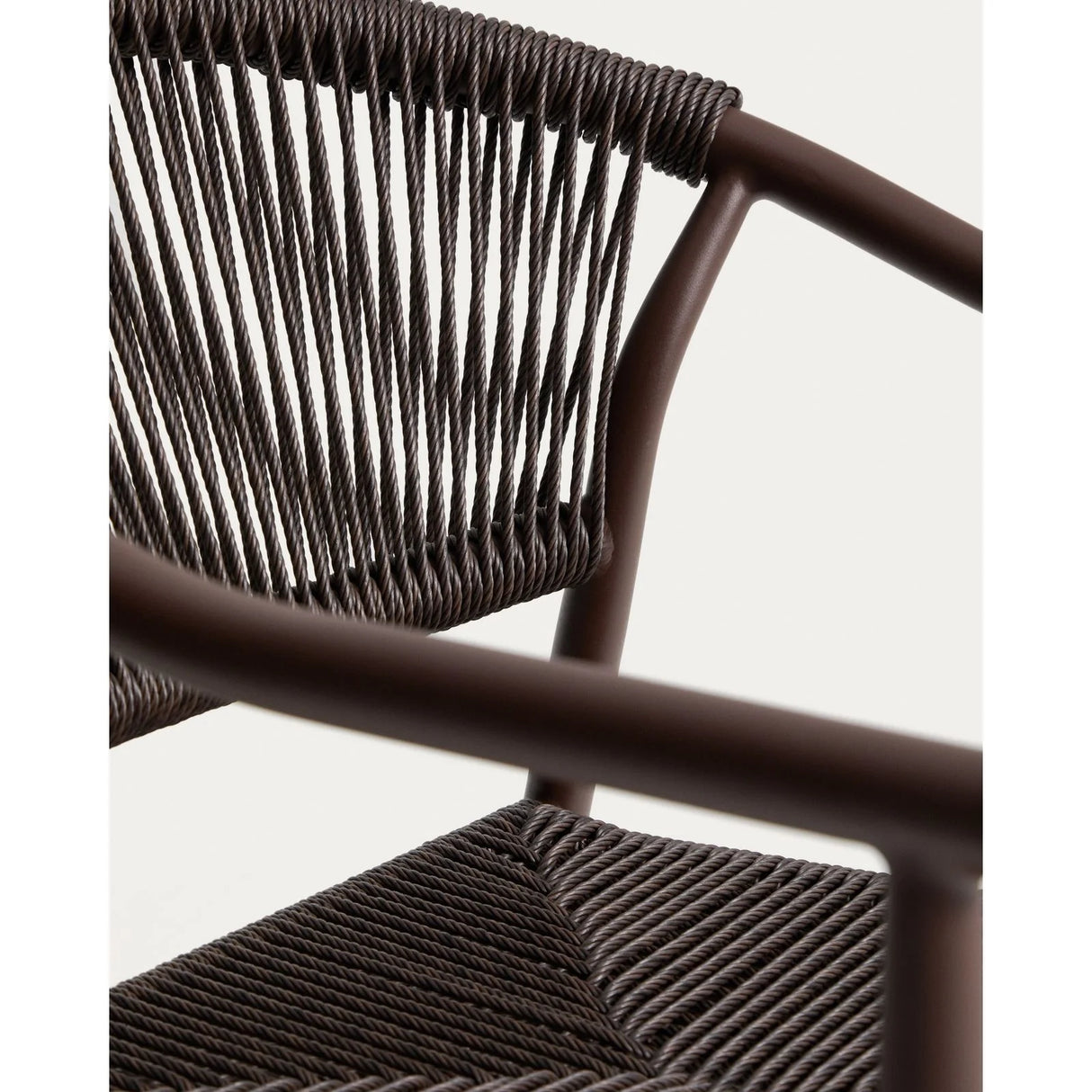 Stapelbarer Outdoor-Stuhl Livadia aus Aluminium in Braun von Kave Home – Bild 15