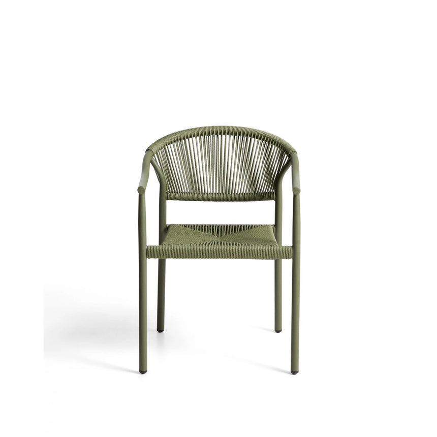 Stapelbarer Outdoor-Stuhl Livadia aus Aluminium in Grün von Kave Home – Bild 5