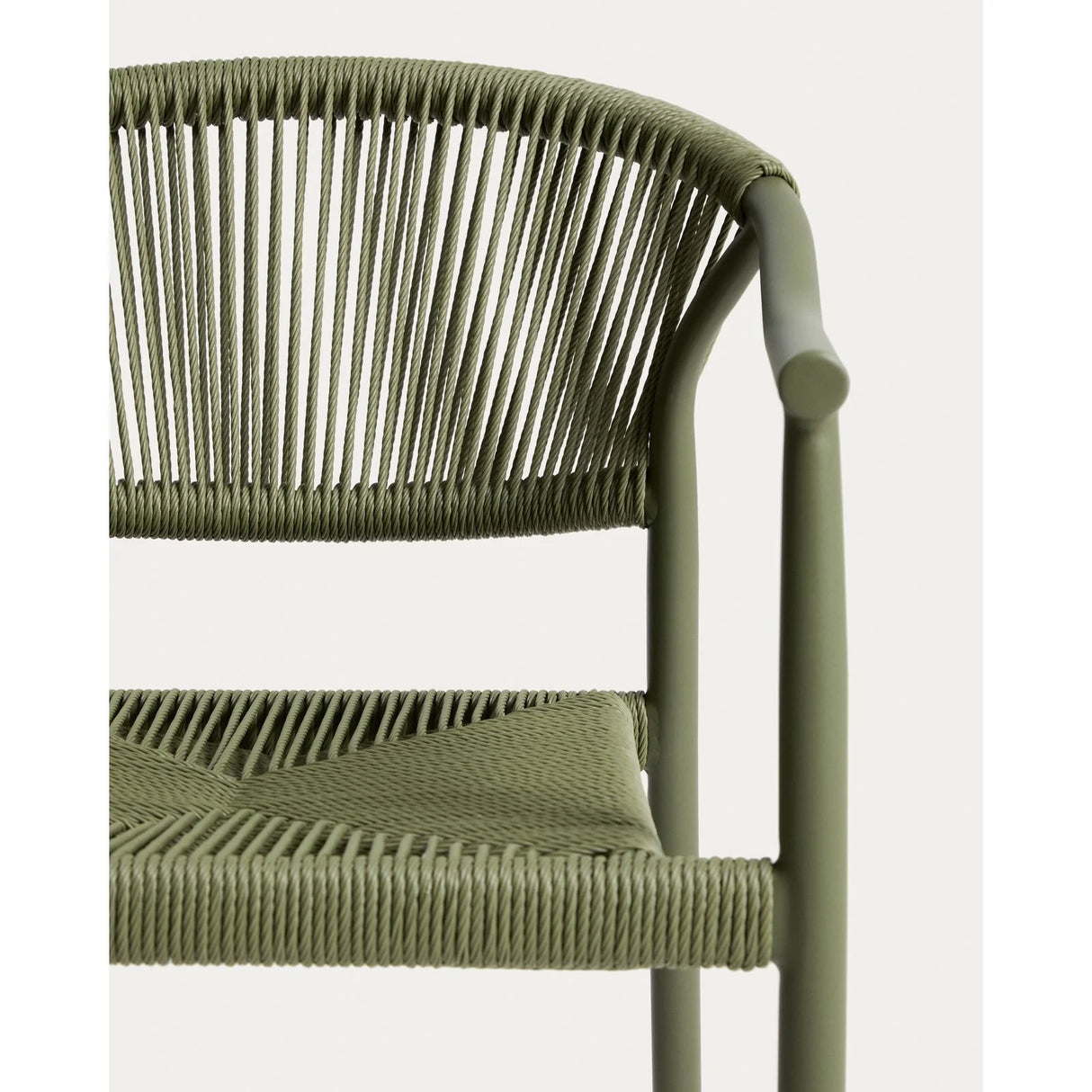 Stapelbarer Outdoor-Stuhl Livadia aus Aluminium in Grün von Kave Home – Bild 9