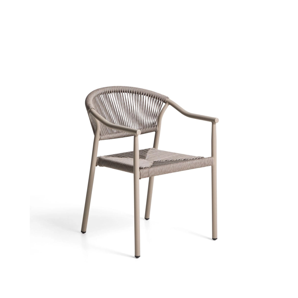 Stapelbarer Outdoor-Stuhl Livadia aus Aluminium in Taupe von Kave Home – Bild 1