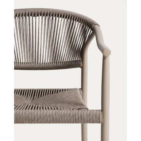 Stapelbarer Outdoor-Stuhl Livadia aus Aluminium in Taupe von Kave Home – Bild 11