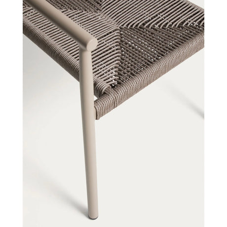 Stapelbarer Outdoor-Stuhl Livadia aus Aluminium in Taupe von Kave Home – Bild 12