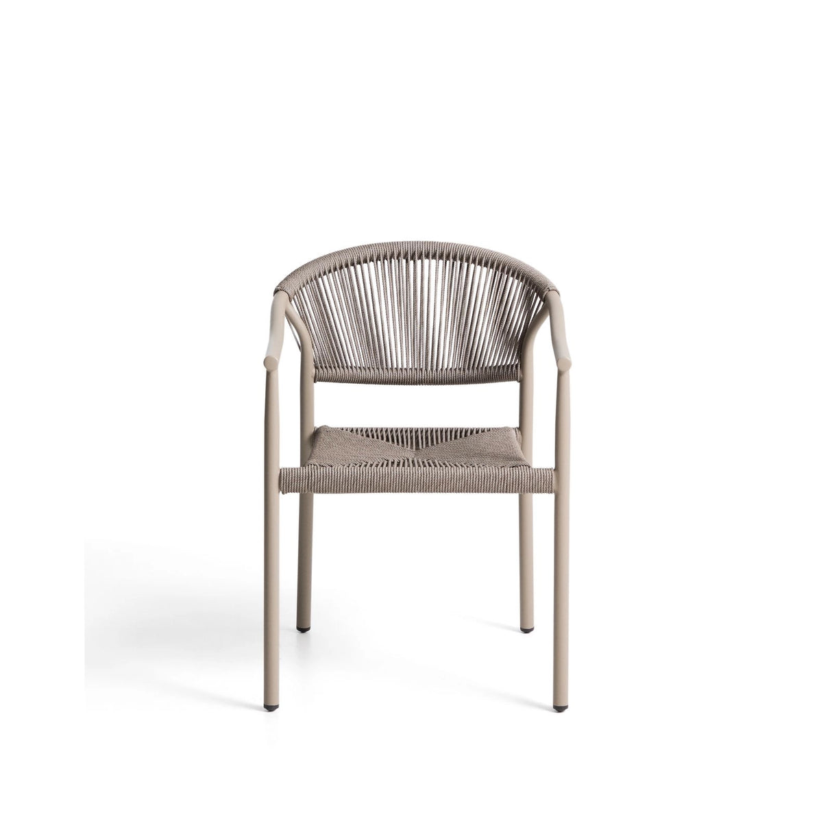 Stapelbarer Outdoor-Stuhl Livadia aus Aluminium in Taupe von Kave Home – Bild 7