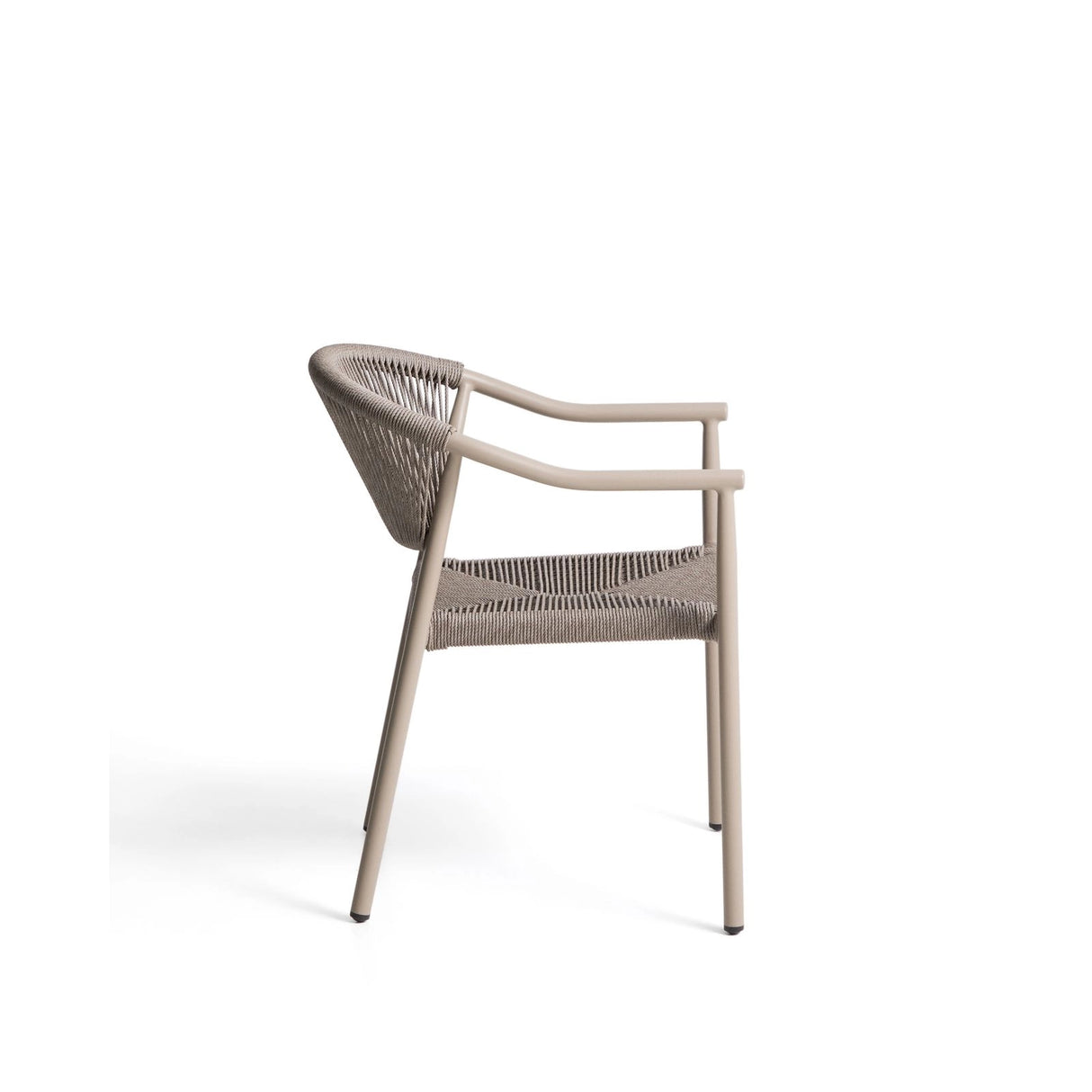 Stapelbarer Outdoor-Stuhl Livadia aus Aluminium in Taupe von Kave Home – Bild 9