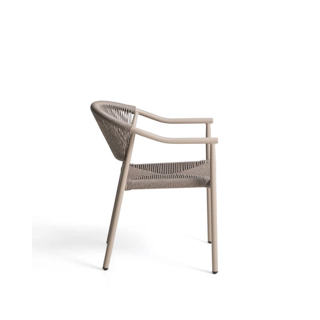 Stapelbarer Outdoor-Stuhl Livadia aus Aluminium in Taupe von Kave Home – Bild 9