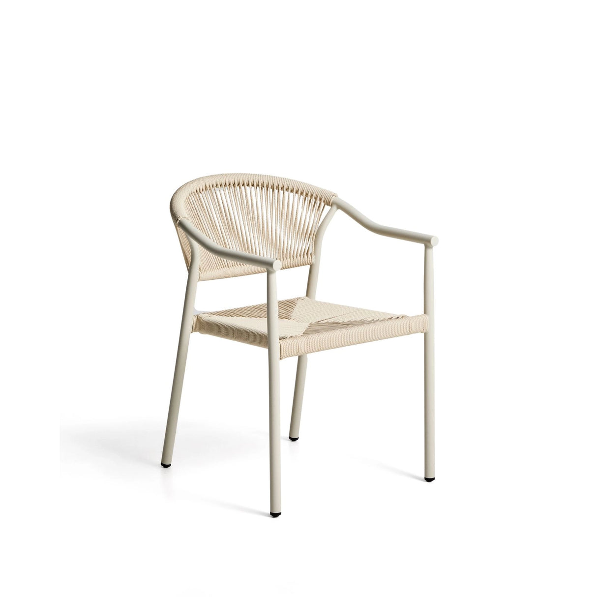 Stapelbarer Outdoor-Stuhl Livadia aus beigem Aluminium von Kave Home – Bild 1