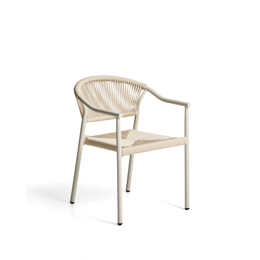 Stapelbarer Outdoor-Stuhl Livadia aus beigem Aluminium von Kave Home – Bild 1