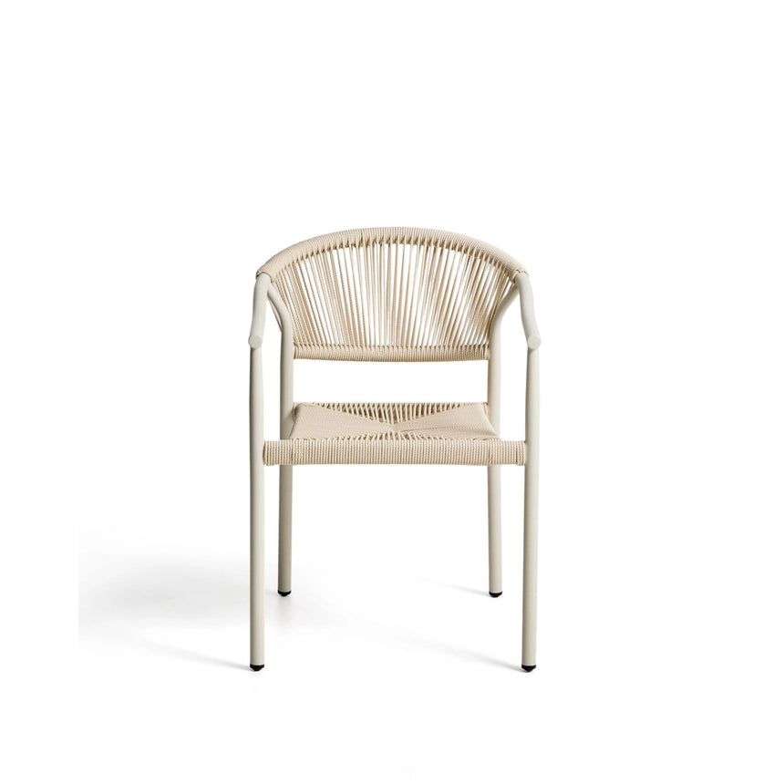 Stapelbarer Outdoor-Stuhl Livadia aus beigem Aluminium von Kave Home – Bild 6