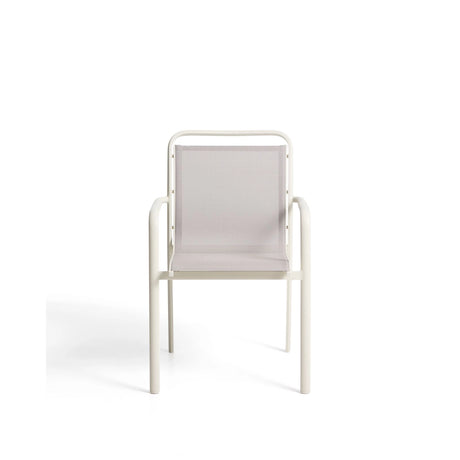 Stapelbarer Outdoor-Stuhl Luri aus Aluminium in Ecru und beigem Texteline von Kave Home – Bild 7