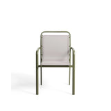 Stapelbarer Outdoor-Stuhl Luri aus Aluminium in Grün und beigem Texteline von Kave Home – Bild 5