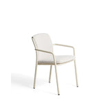 Stapelbarer Stuhl Linosa aus Aluminium in Naturfarbe mit beigem Kissen von Kave Home – Bild 1