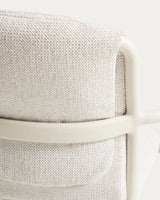 Stapelbarer Stuhl Linosa aus Aluminium in Naturfarbe mit beigem Kissen von Kave Home – Bild 8