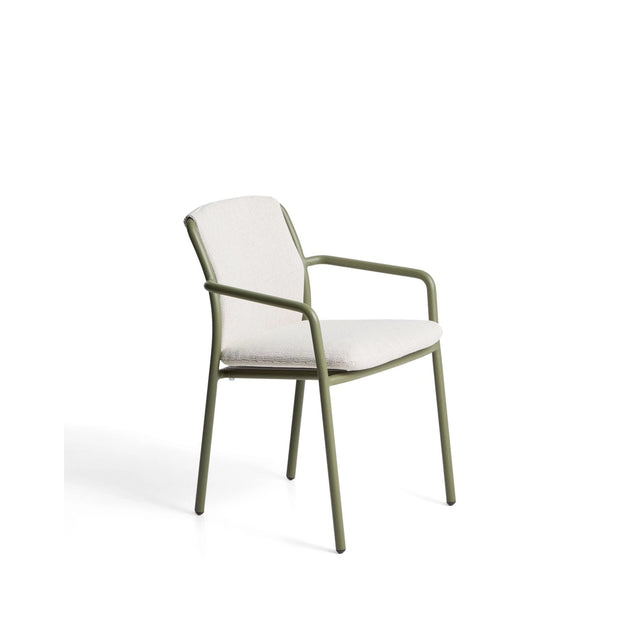 Stapelbarer Stuhl Linosa aus Aluminium mit Kissen von Kave Home – Bild 1