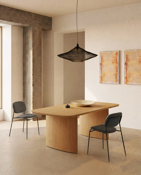 Stapelbarer Stuhl Meli mit Chenille und Metallbeinen FSC Mix Credit von Kave Home – Bild 2